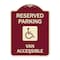 Signmission Reserved Parking Van Accessible W/ Heavy-Gauge Aluminum Architectural Sign, 24" x 18", BU-1824-22988 A-DES-BU-1824-22988 - alternate 1
